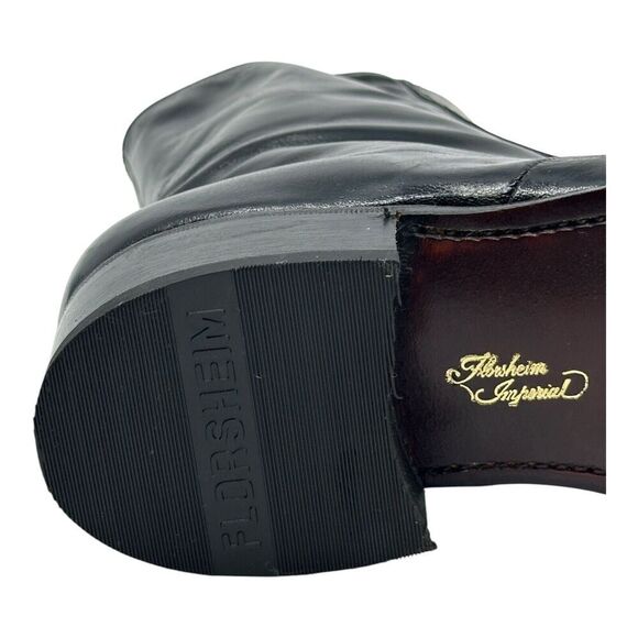 Florsheim Mens Black Leather Round Toe Side Zip Ankle Booties Size 5.5 D - Picture 5 of 16